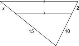 Solve for x.

Question options:
A) 
5
B) 
4
C) 
6
D) 
3