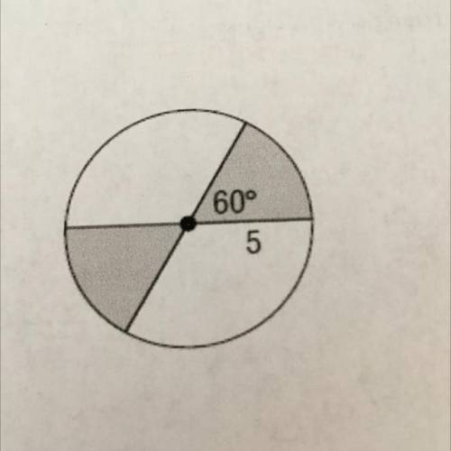 Find shaded area of the circle. Please help!