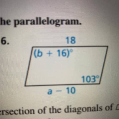Find the value of each variables in the parallelogram