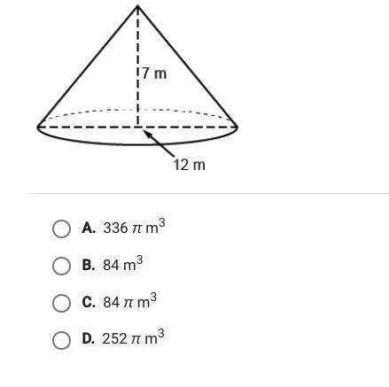 What is the volume for this cone?