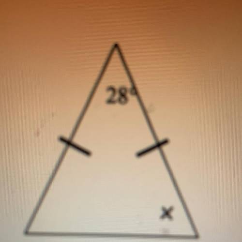 Find x in the triangle.