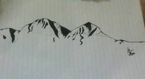 I got bored during christmas and i did this picture of the spanish peaks! tell me what you think