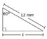 A right triangle and some of its measurements are shown in this diagram.

Based on the measurement