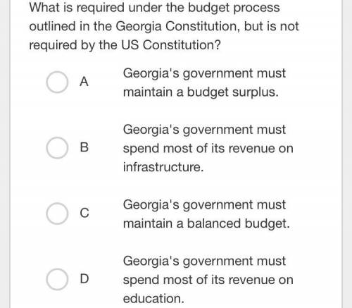 What is required under the budget process outlined in the Georgia Constitution, but is not required
