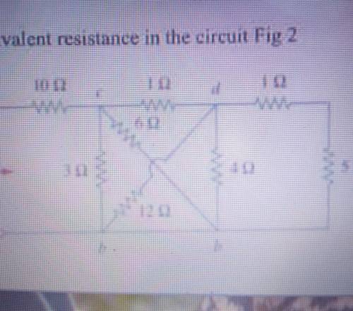 Calculate the equivalent resistance in the circuit Figure. ​