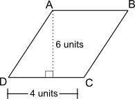 What is the area, in square units, of the parallelogram shown below?

12 square units
18 square un