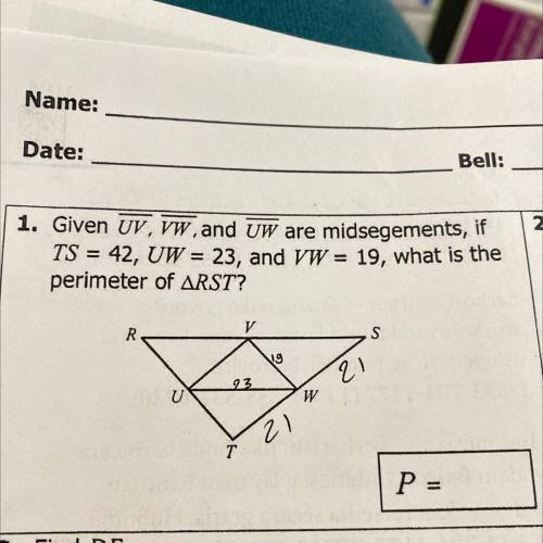 What is the perimeter of triangle RST?