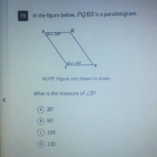 In the figure below, PQRS is a parallelogram.
(photo included)