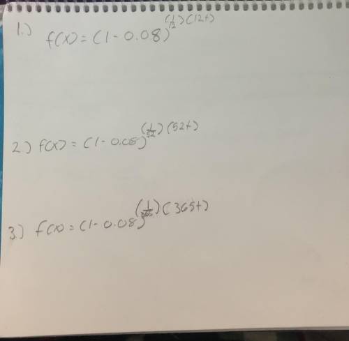 Please help me 
The last equation is kinda hard to see but it 1/365