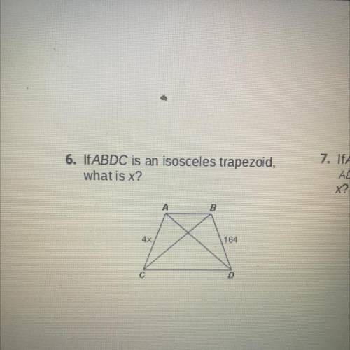 If ABCD is an isosceles trapezoid what is X?