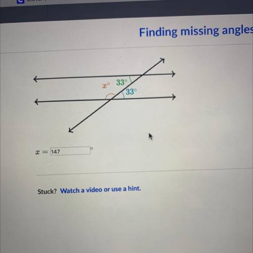 Do i have the correct answer? am i supposed to be solving for a straight angle (180°)?