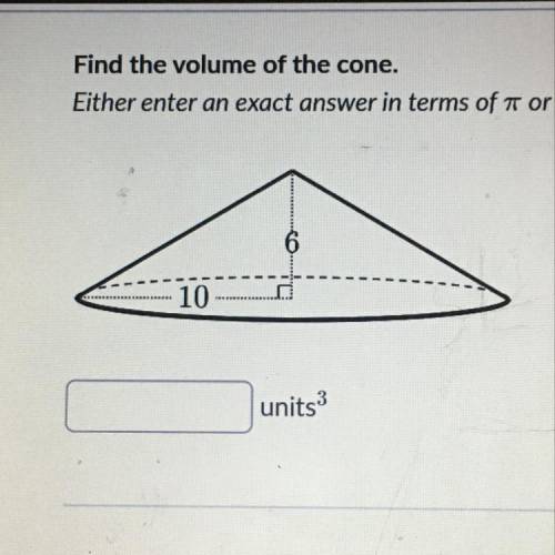 How to find the volume of a cone?