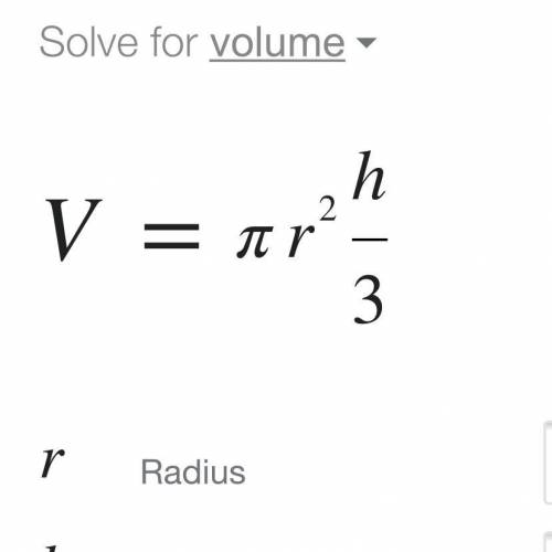 How to find the volume of a cone?