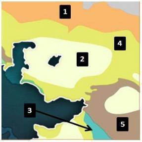 Analyze the map below and answer the question that follows.

A thematic map of Central Asia. Clima