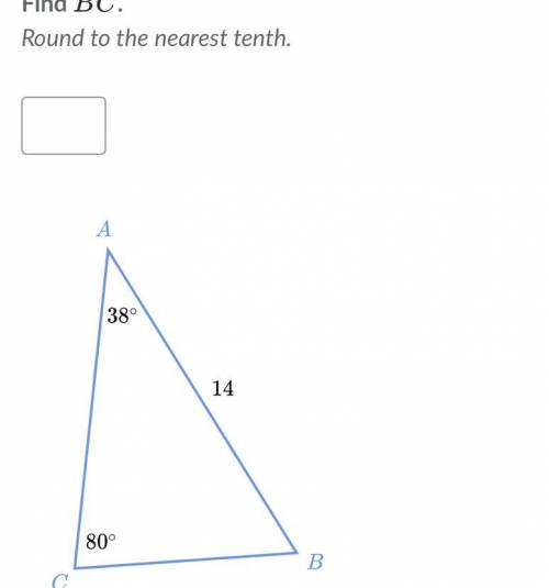 Find 
BC
Round to the nearest tenth.