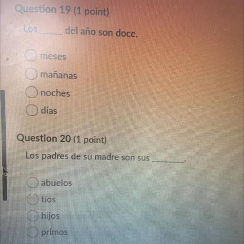 Spanish answer please