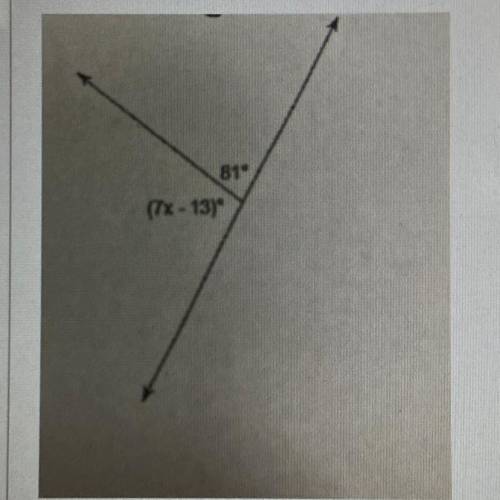 Will give brainliest IF CORRECT

What is the name of the angle
relationship?
vertical angles
suppl