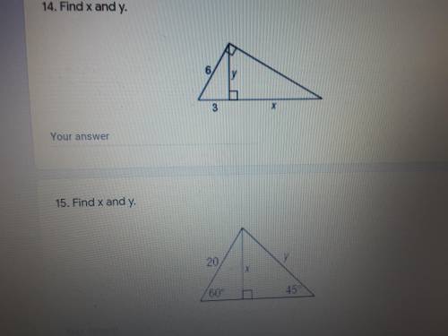 Find X and Y, 2 Questions