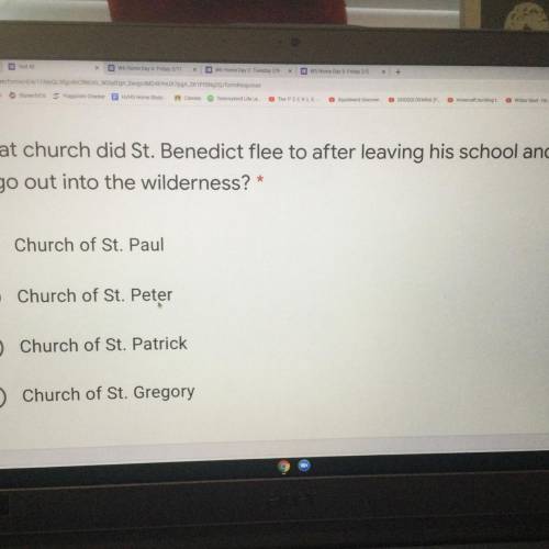 What church did st Benedict flee?