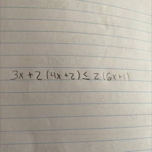 Solve - 3x+2 (4x+2) < 2 (6x+1)