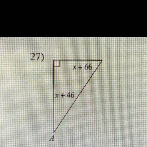 Find the measure for angle A