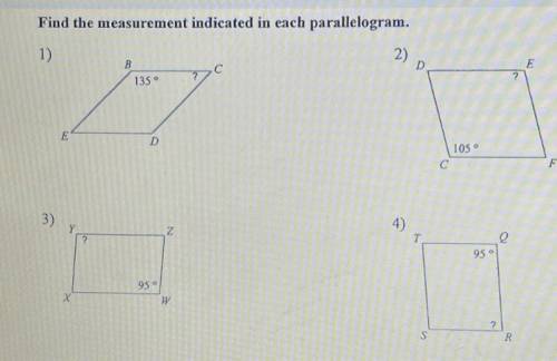 Plea look at the photo of Parallelogram properties.

Question: Find the measurement indicated in e