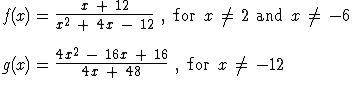 The functions f(x) and g(x) are defined below.

(View Picture) Which expression is equal to f(x) •