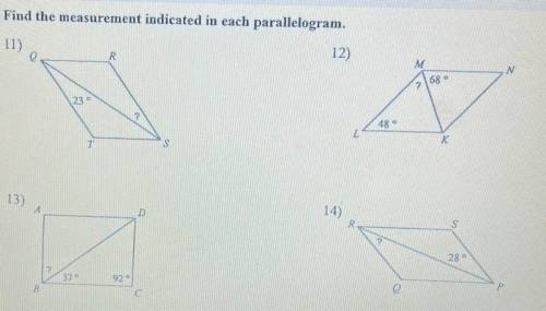 Please please help everything is on the picture attached (Parallelogram Properties)