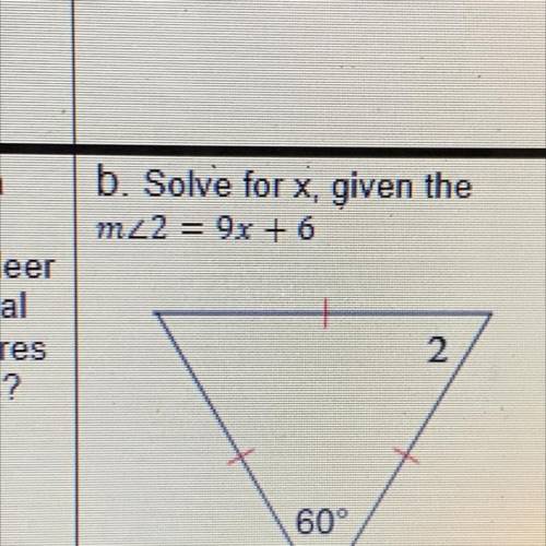 B. Solve for x, given the
MZ2 = 9x + 6