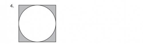 A circle of a radius r,cm inside a square, so that the circle touches the sides of the square.

a)