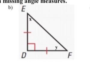 Please help this is due today!

Calculate the unknown missing angle measures.
Do not answer this w