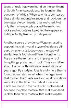 How did Wegener use the similar mountain ranges and areas made of certain types of rock found in Af