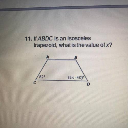If ABCD is a isosceles trapezoid what is the value of X