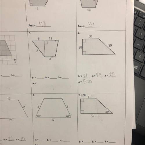 Can someone help me with 5, 8 and 9?