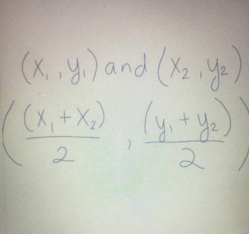 Does this formula in blue make sense?
Do you understand how to find midpoint?