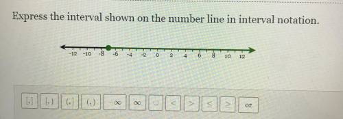 Express the interval shown on the number line in interval notation.