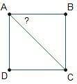 ABCD is a square. What is the measure of angle BAC?​