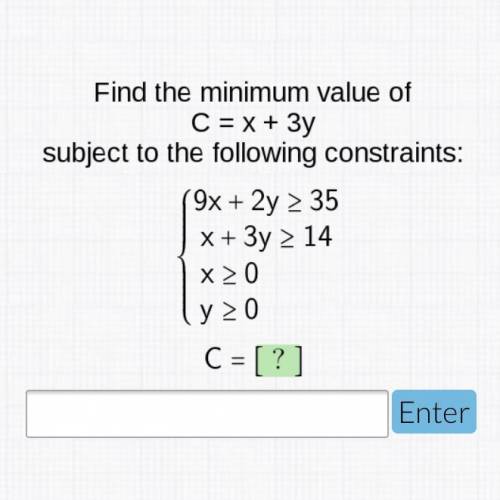 Find the maximum value of c=x+3y