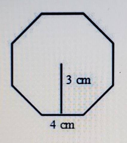 Find the area of the regular octagon.32 cm2 96 cm2 36 cm248 cm2​
