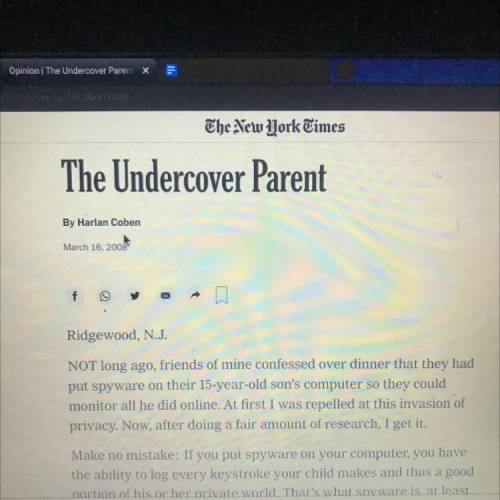 What genre is the undercover parent article