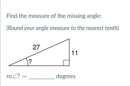 PLEASE HELP!! (20 points)
Find the measure of the missing angle