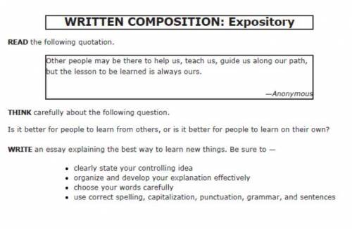 Written composition: Expository