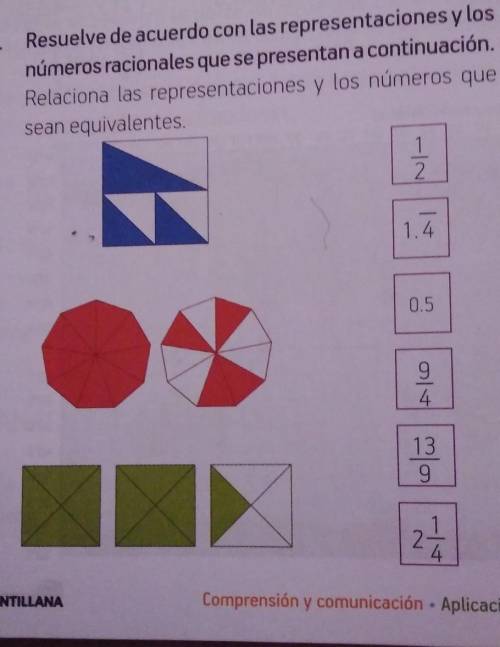 Relaciona las representaciones y los números que sean equivalentes ​