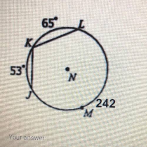 Find JKL (Hint inscribed angle, circle has 360 degrees)
I have no clue so please help me