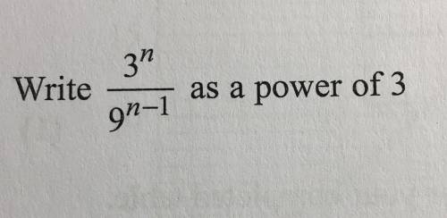 Write 3^n/9^(n-1) as a power of 3