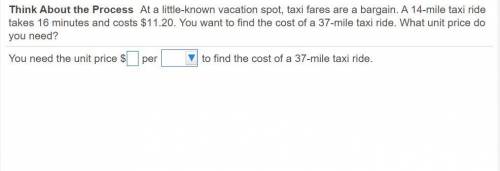 At a​ little-known vacation​ spot, taxi fares are a bargain. A 14-mile taxi ride takes 16 minutes a