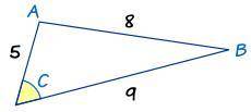 Use the diagram to find the measure of angle C in the non-right triangle ABC.