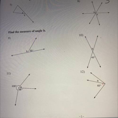 Please help
find the measure of angle b
Answer all 4 please