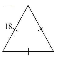 Find the altitude of the triangle with a side of 18.
Put into sqrt.