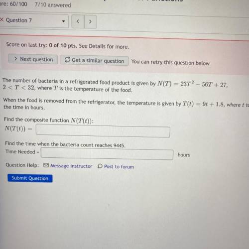 Can someone help me out with this problem?
It is ok if you only help me with N(T(t))